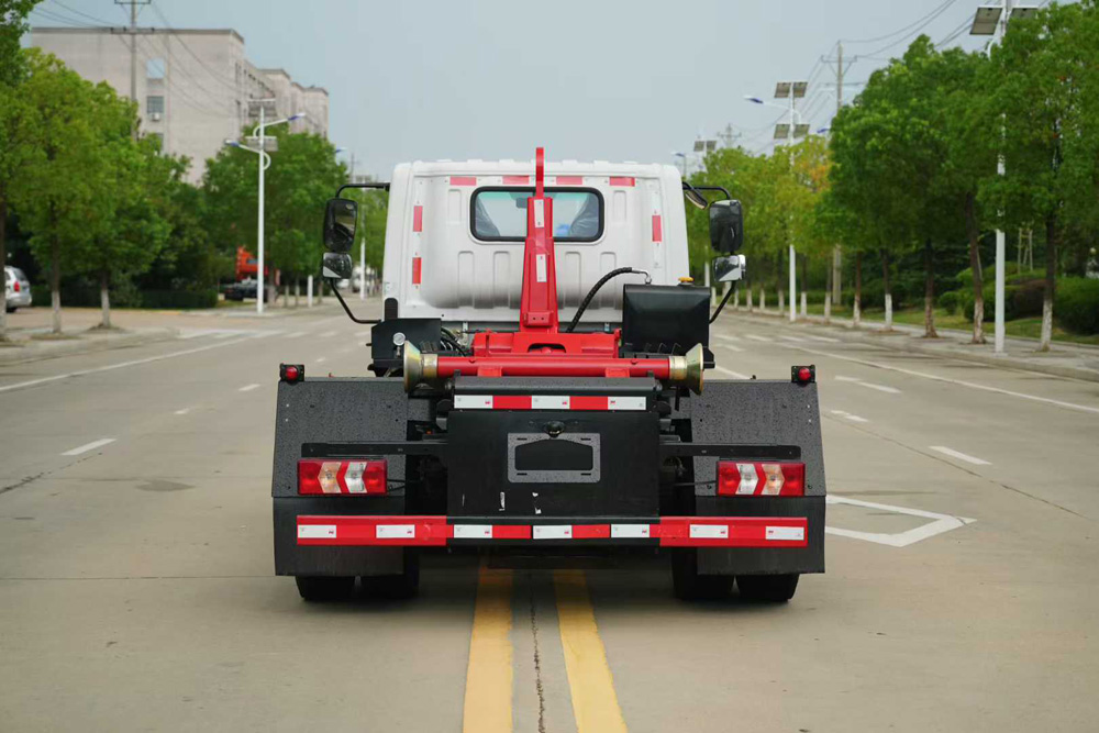 陜汽智云141度純電動車廂可卸式垃圾車勾臂垃圾車圖片5